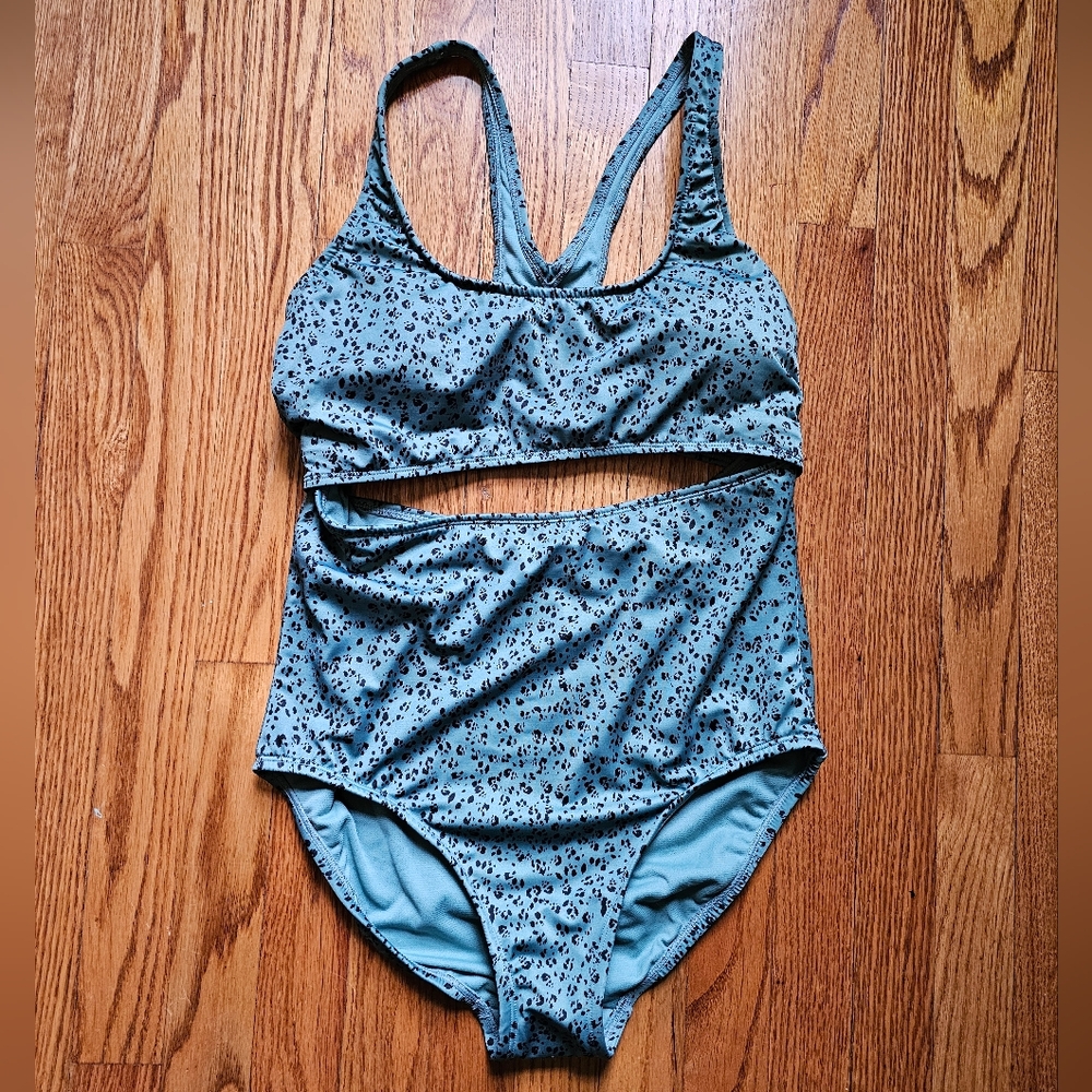 Leopard Print Cut-Out One-Piece Swimsuit